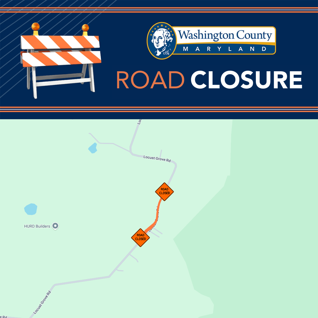 TRAFFIC ALERT: ROAD CLOSURE ON LOCUST GROVE ROAD