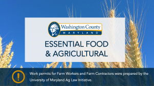 work permits for farm workers and farm contractors were prepared by the university of maryland ag law initiative
