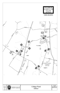 College Road Detour Map