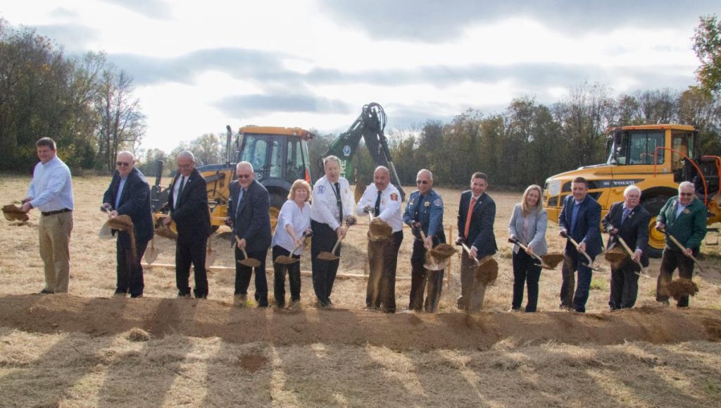 Photo of the Groundbreaking Ceremony for the Public Safety Training Center