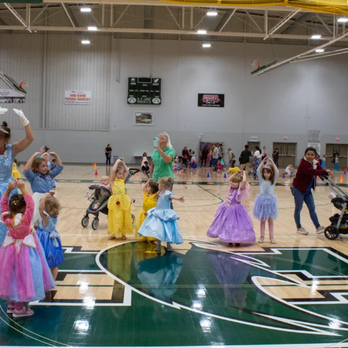 A photo of the recreation department's annual Princess Party 2022