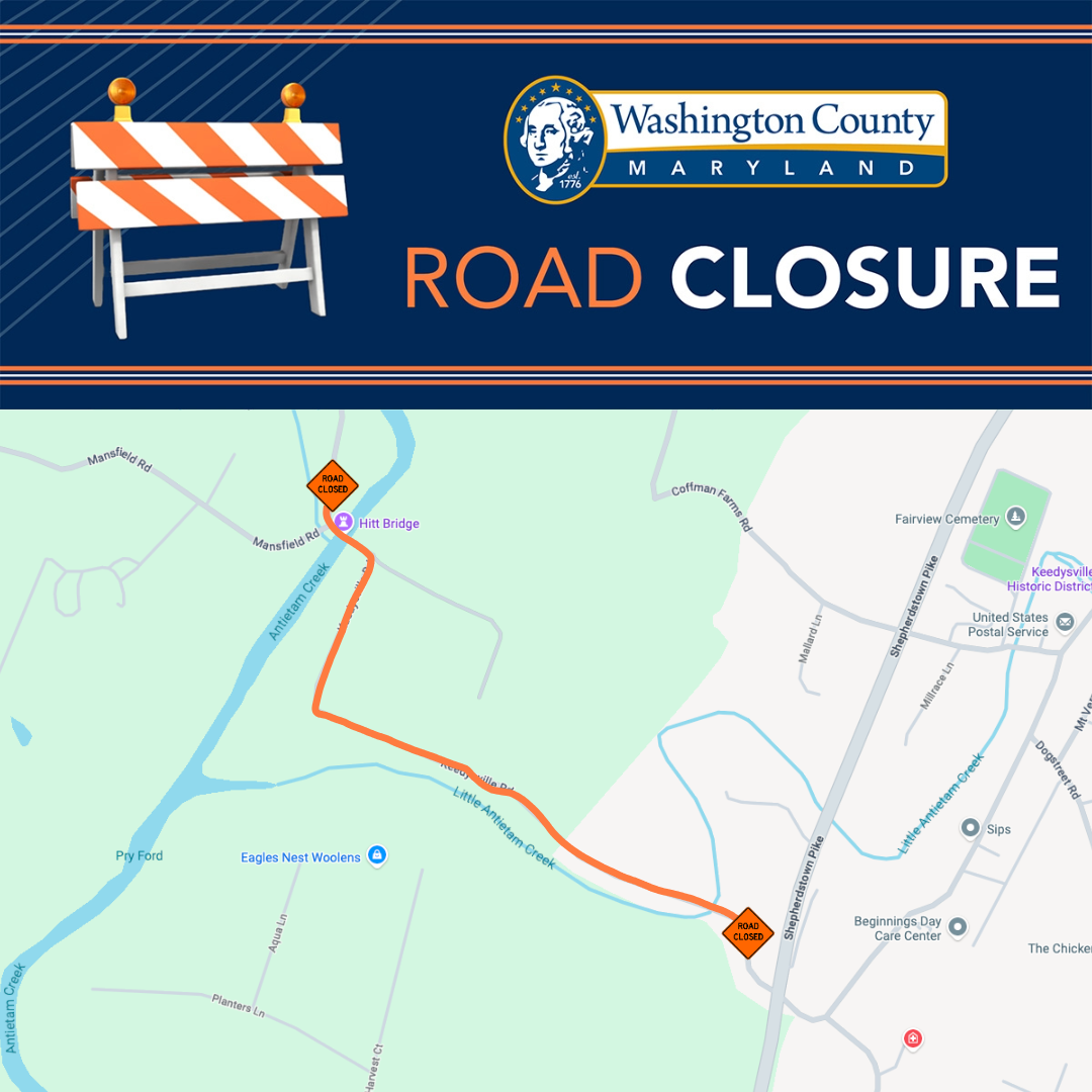 TRAFFIC ALERT: Road Closure of Keedysville Road