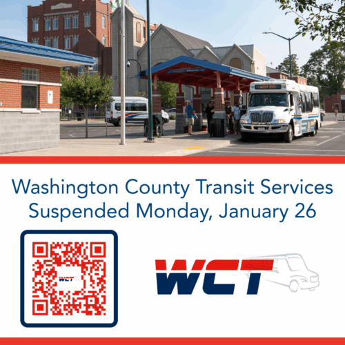Washington County Transit Services SuspendedMonday, January 26