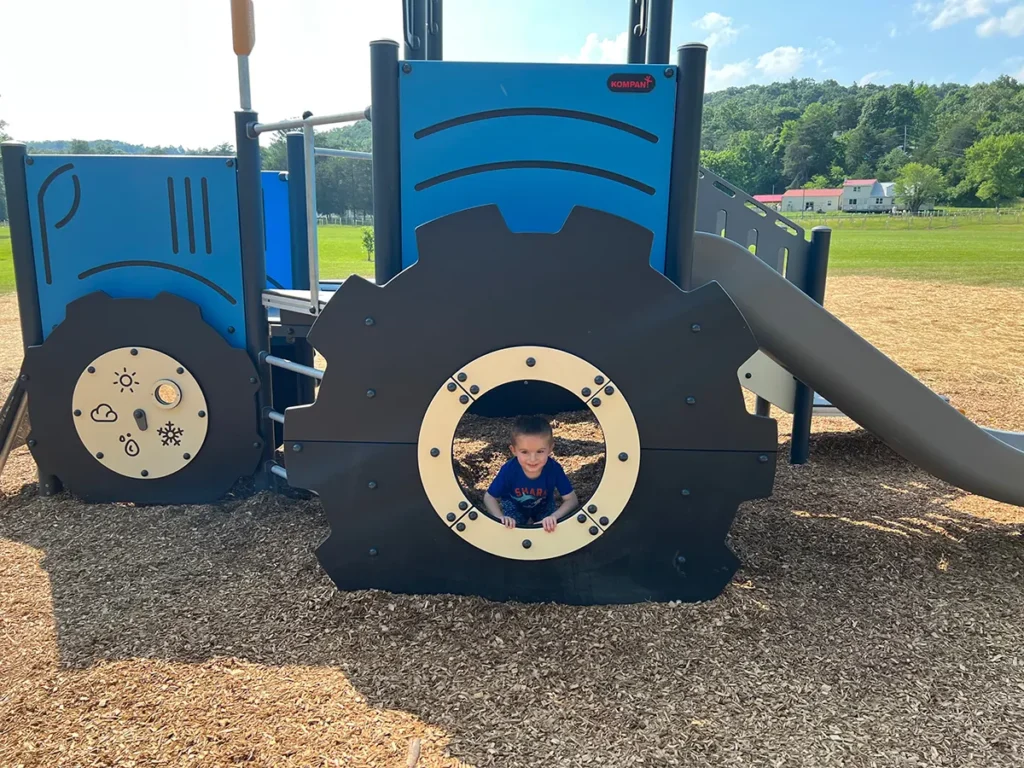 Photo of Camp Harding Park's new slides