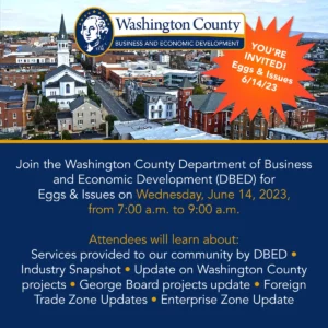 Business and Economic Development Director to Present at Washington County Chamber of Commerce's Eggs & Issues