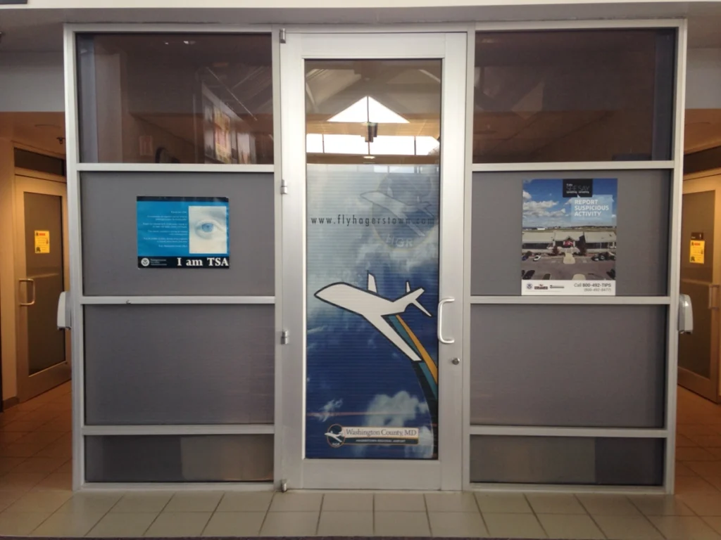 Photo of the TSA booth at HGR