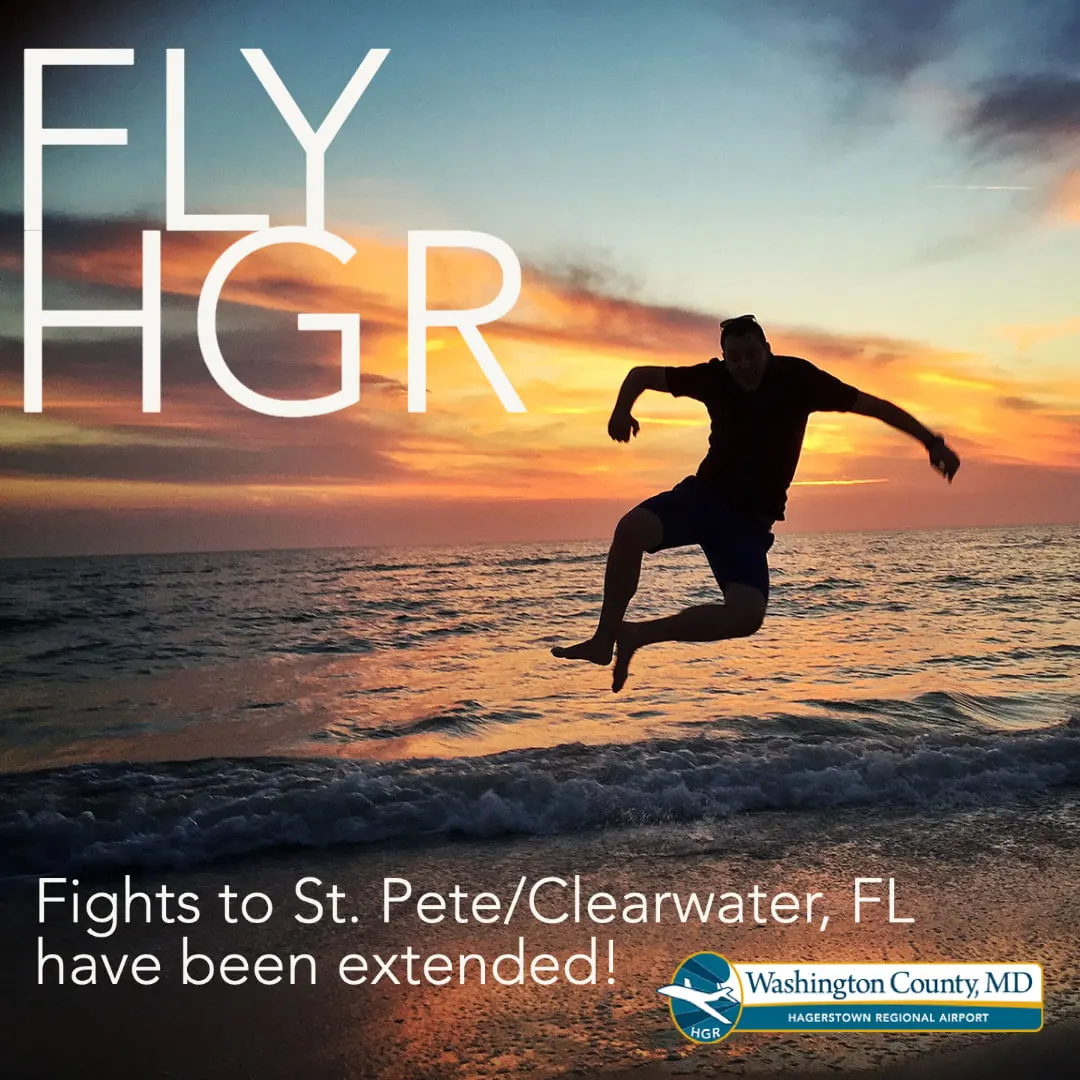 FLY HGR - Flights to St. Pete/Clearwater, FL have been extended!