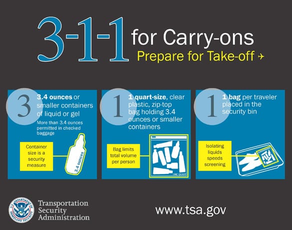 3-1-1- for Carry-ons